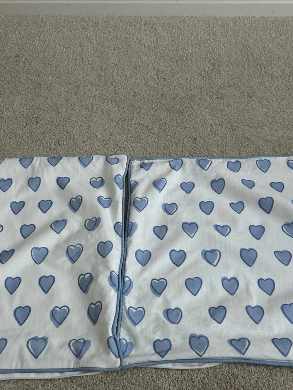 Roller Rabbit Blue Heart Print Pillowcase Set